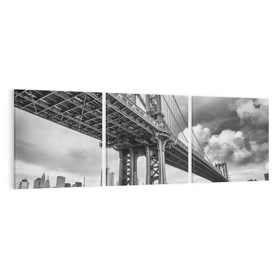 Obraz na płótnie 120x40 - Most nad nowojorską panoramą - most, Nowy York