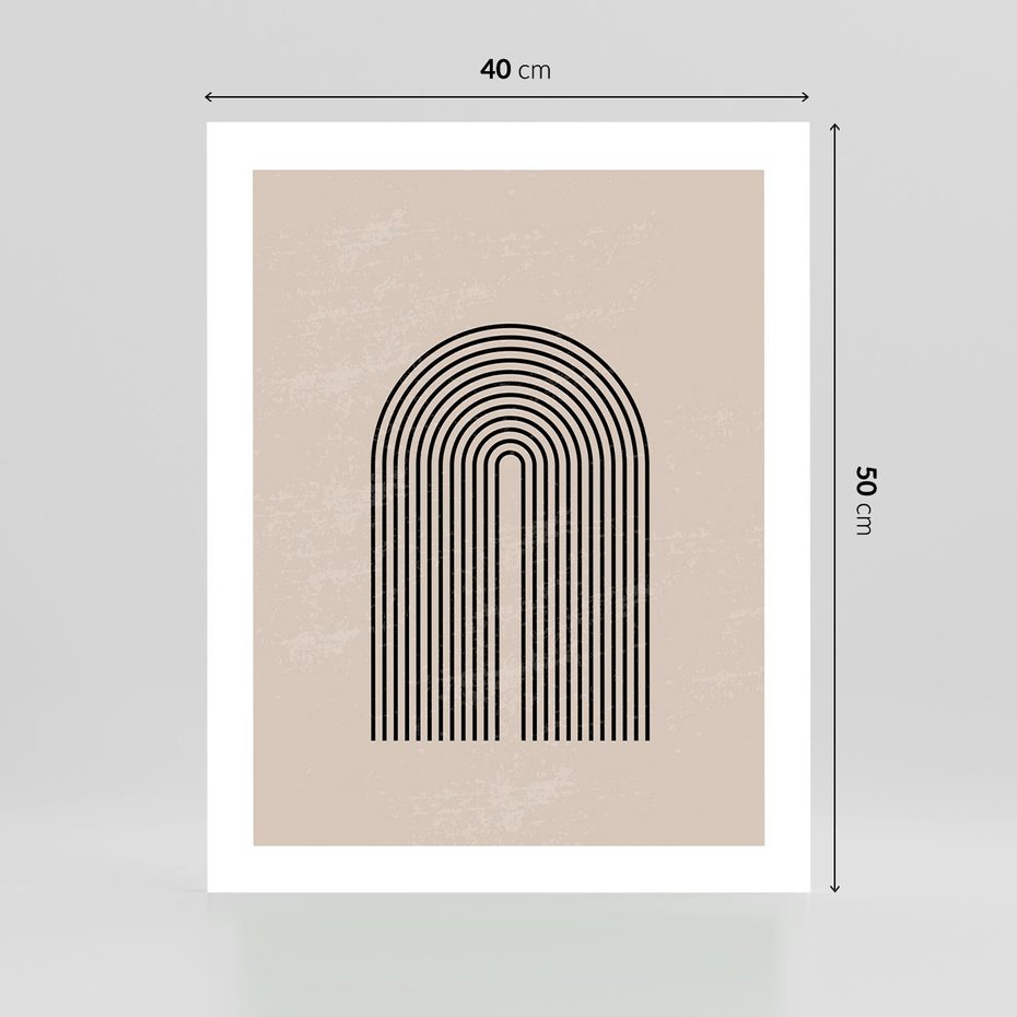 Plakat bez ramy 40x50 - Migocące Echa - abstrakcyjne linie, geometria