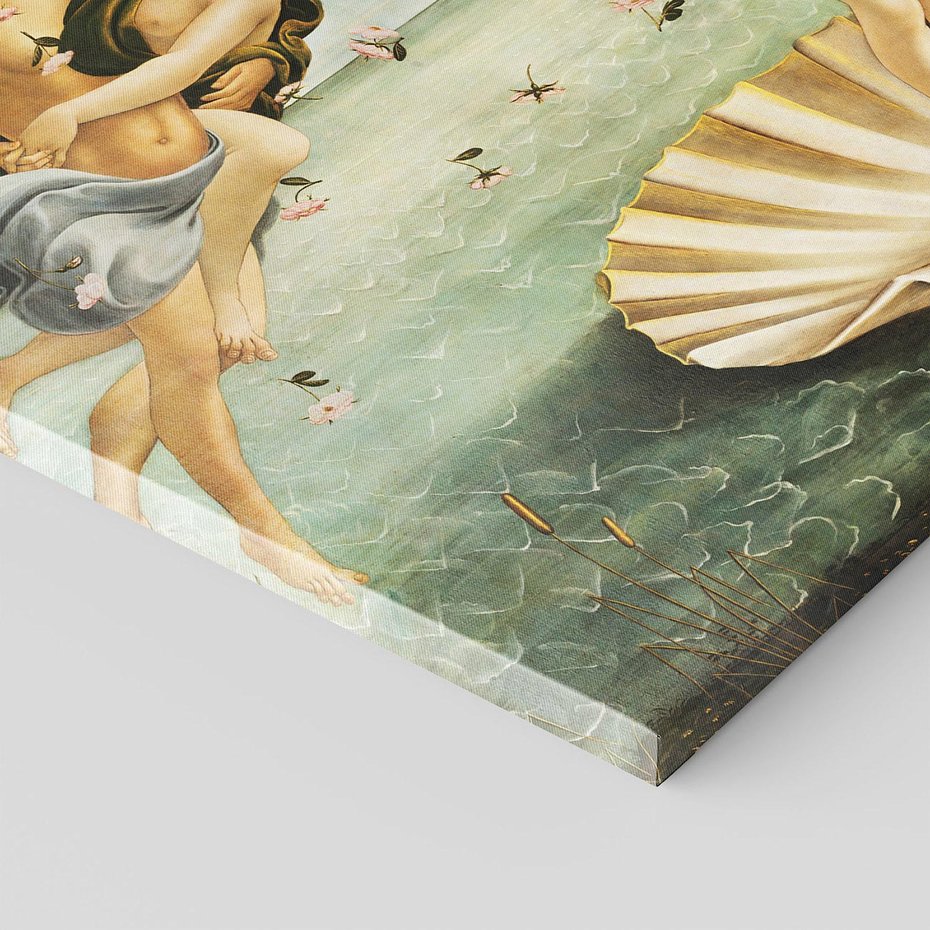 Obraz na płótnie 70x50 - "Narodziny Wenus" (1485), Sandro Botticelli - Reprodukcja - reprodukcja, obraz na płótnie