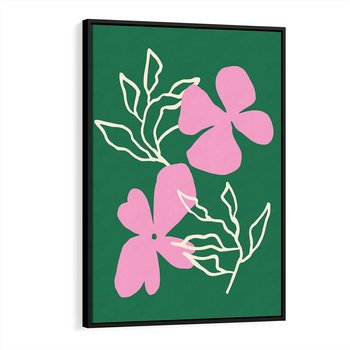 Obraz w ramie 70x100 - Wewnętrzne Fale - abstrakcyjny plakat, boho styl - rama czarna