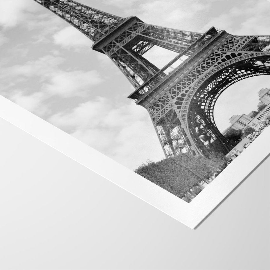 Plakat bez ramy 21x30 - Nocna panorama Paryża z wieżą Eiffla - Eiffla, Paryż