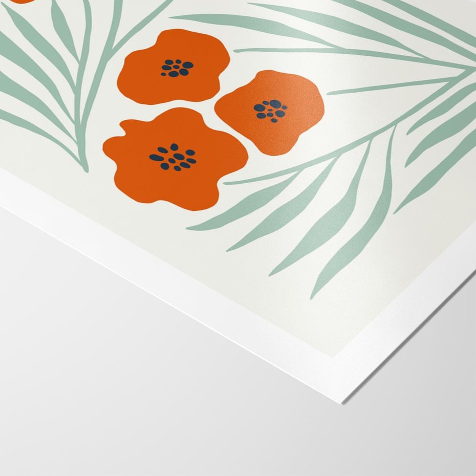 Plakat bez ramy 50x70 - Makowe Odkrycie - czerwone kwiaty, maki