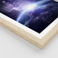 Plakat w ramie 50x70 - Podróż w kosmiczną przestrzeń - kosmos, ziemia - rama drewno