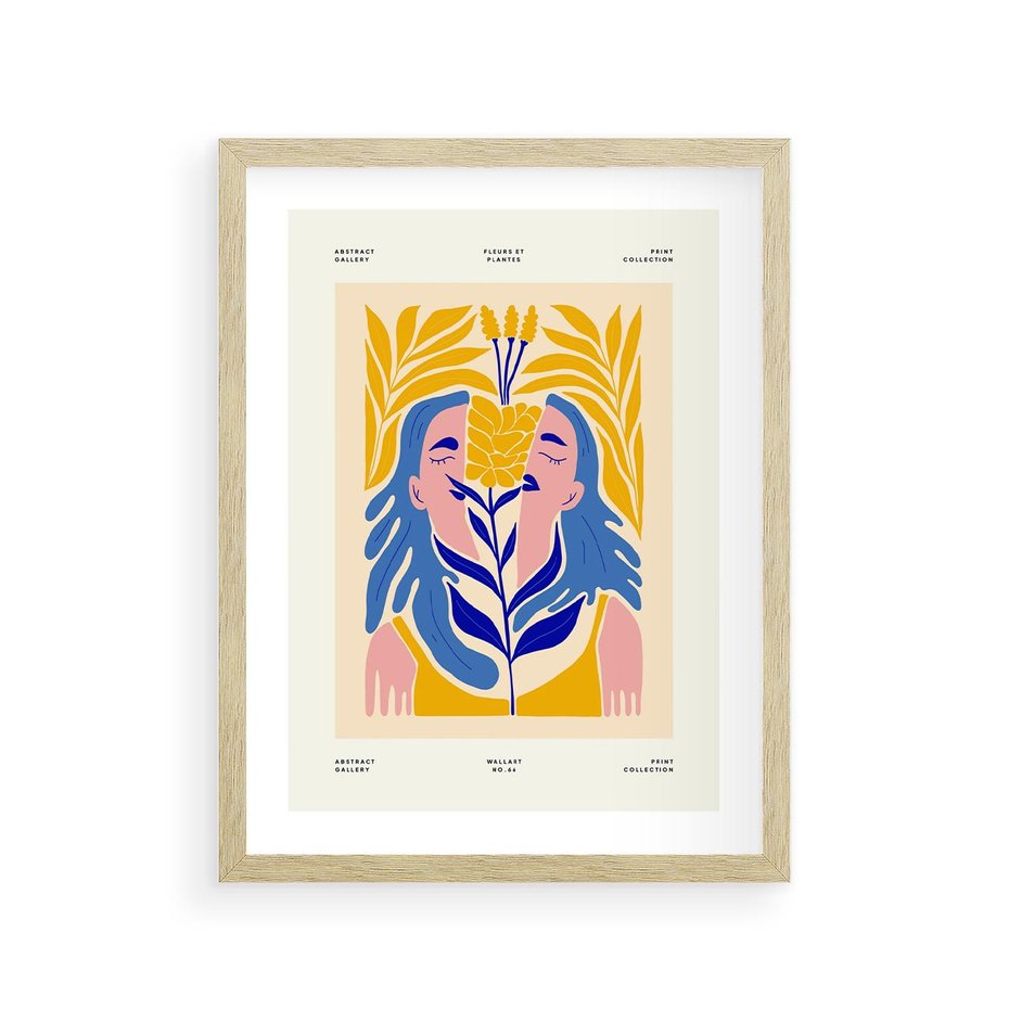 Plakat w ramie 30x40 - Roztopione Granice - nowoczesna sztuka, abstrakcja - rama drewno