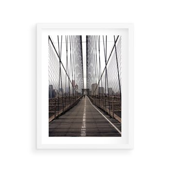 Plakat w ramie 40x50 - Nowoczesna Linia - most, nowoczesna - rama biała