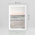 Plakat w ramie 50x70 - Krajobraz Morza i Fal - morze, fale - rama biała