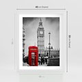 Plakat w ramie 40x50 - Ikoniczny Big Ben w Londynie - Big Ben, Londyn - rama biała