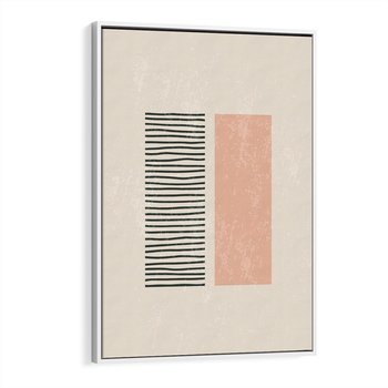 Obraz w ramie 70x100 - Przenikająca Kreatywność - nowoczesna sztuka, minimalizm - rama biała