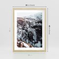 Plakat w ramie 30x40 - Góry w Białym Uroku: Zimowa Sceneria - górski krajobraz, zima - rama drewno