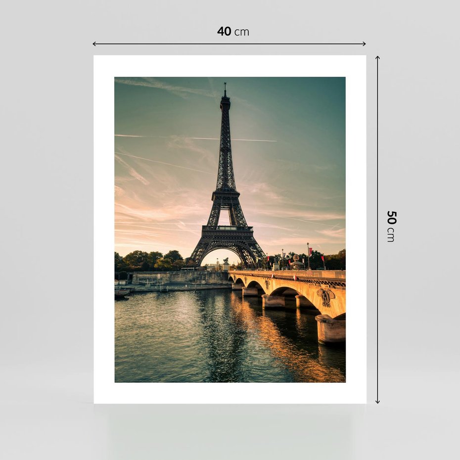 Plakat bez ramy 40x50 - Paryski Szczyt - Paryż, wieża