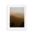 Plakat w ramie 30x40 - Odejście Słońca - pejzaż, zachód - rama biała
