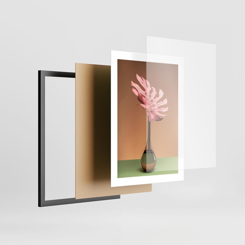 Plakat w ramie 30x40 - Wyjątkowy monstera - monstera, liść - rama czarna