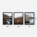 Zestaw obrazy w ramie 30x40 galeria - Góry, skandynawski, boho - rama czarna