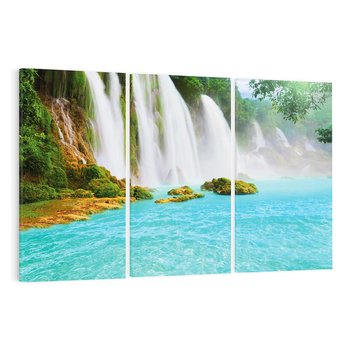 Obraz na płótnie 120x80 - Magia wodospadu - mistyczna dżungla - wodospad, dżungla