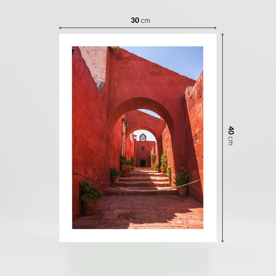 Plakat bez ramy 30x40 - Perspektywa Uliczki - uliczka, perspektywa