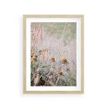 Plakat w ramie 30x40 - Przyroda w Pełnym Blasku: Kolorowa łąka z Kwiatami - łąka, kwiaty na łące - rama drewno