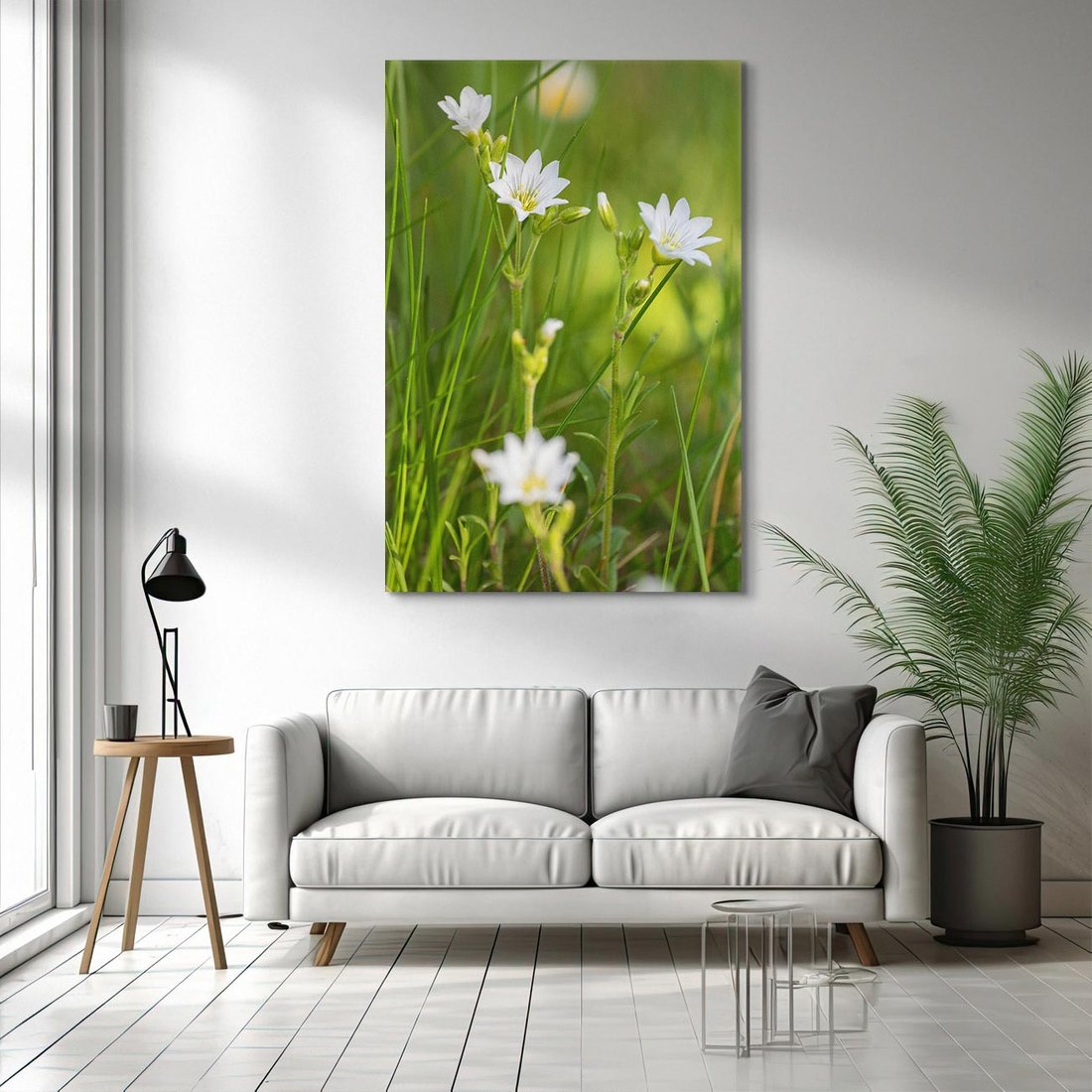 Obraz na płótnie 50x70 - Kolorowa łąka - stokrotki, łąka