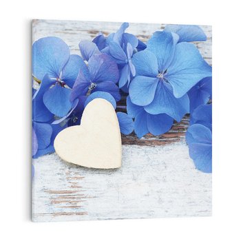 Obraz na płótnie 50x50 - Kwiatowe serce - kwiaty, serce