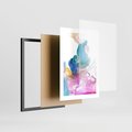 Plakat w ramie 30x40 - Abstrakcyjne Pastelowe Piękno - abstrakcja, pastelowe - rama czarna