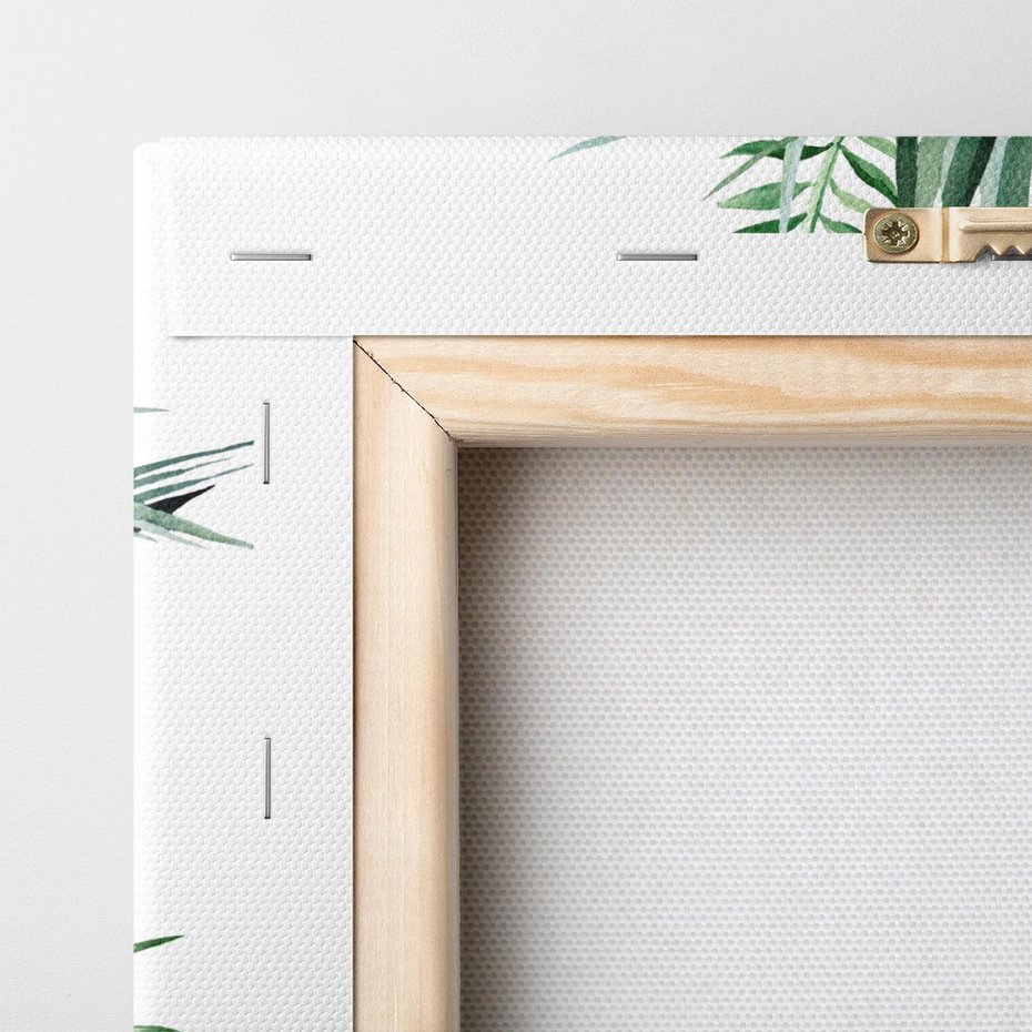 Obraz na płótnie 120x80 - Piękno Złotej Rośliny - złote, liście