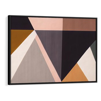Obraz w ramie 70x50 - Trójkąty Wnętrz - abstrakcja, geometryczne kształty - rama czarna