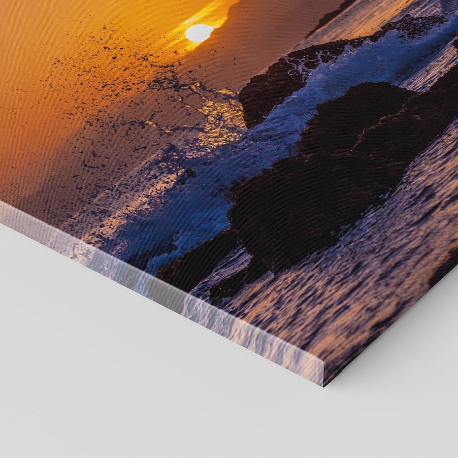 Obraz na płótnie 50x50 - Morze, fale i skały - morze, fale