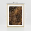 Plakat w ramie 30x40 - Szlachetna Suchość Traw - trawy, suche trawy - rama drewno