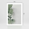 Plakat bez ramy 50x70 - Minimalistyczna Harmonia: Zieleń Liści - zieone liście, kompozycja