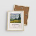 Plakat w ramie 40x50 - Pole z Cyprysami - reprodukcja obrazu, van gogh - rama drewno