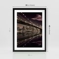 Plakat w ramie 30x40 - Most na nocnym horyzoncie - most, noc - rama czarna