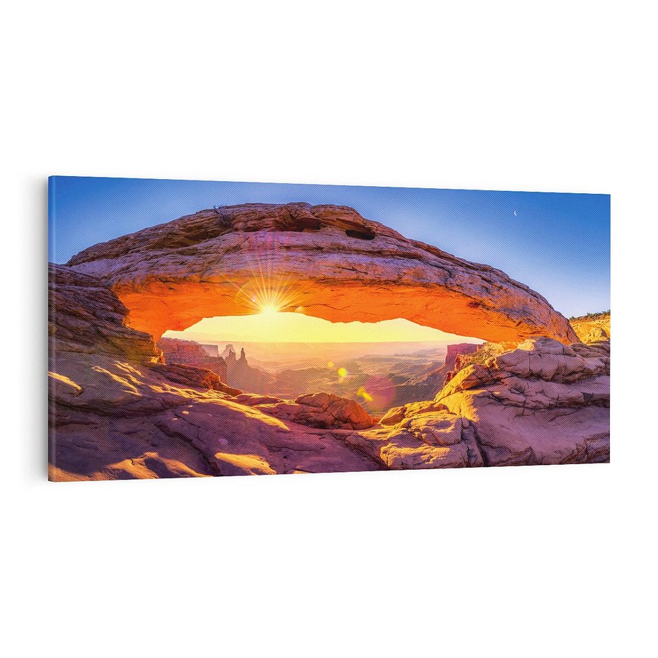 Obraz na płótnie 100x50 - Magia pustyni: skały i bezkresny horyzont - pustynia, skały