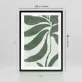 Plakat w ramie 50x70 - Zieleń Wewnętrznego Spokoju - zielony plakat, roślinne inspiracje - rama czarna