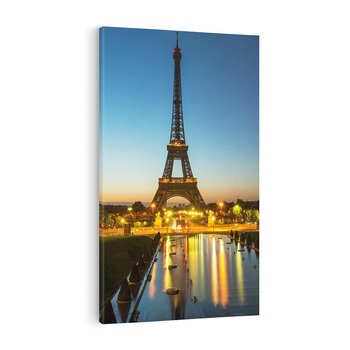 Obraz na płótnie 50x70 - Romantyczny Paryż: Wieża Eiffla - Paryż, Wieża