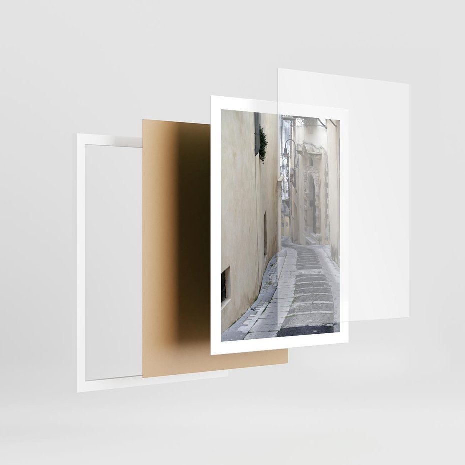 Plakat w ramie 50x70 - Uroki Włoskiej Uliczki - włoska, uliczka - rama biała
