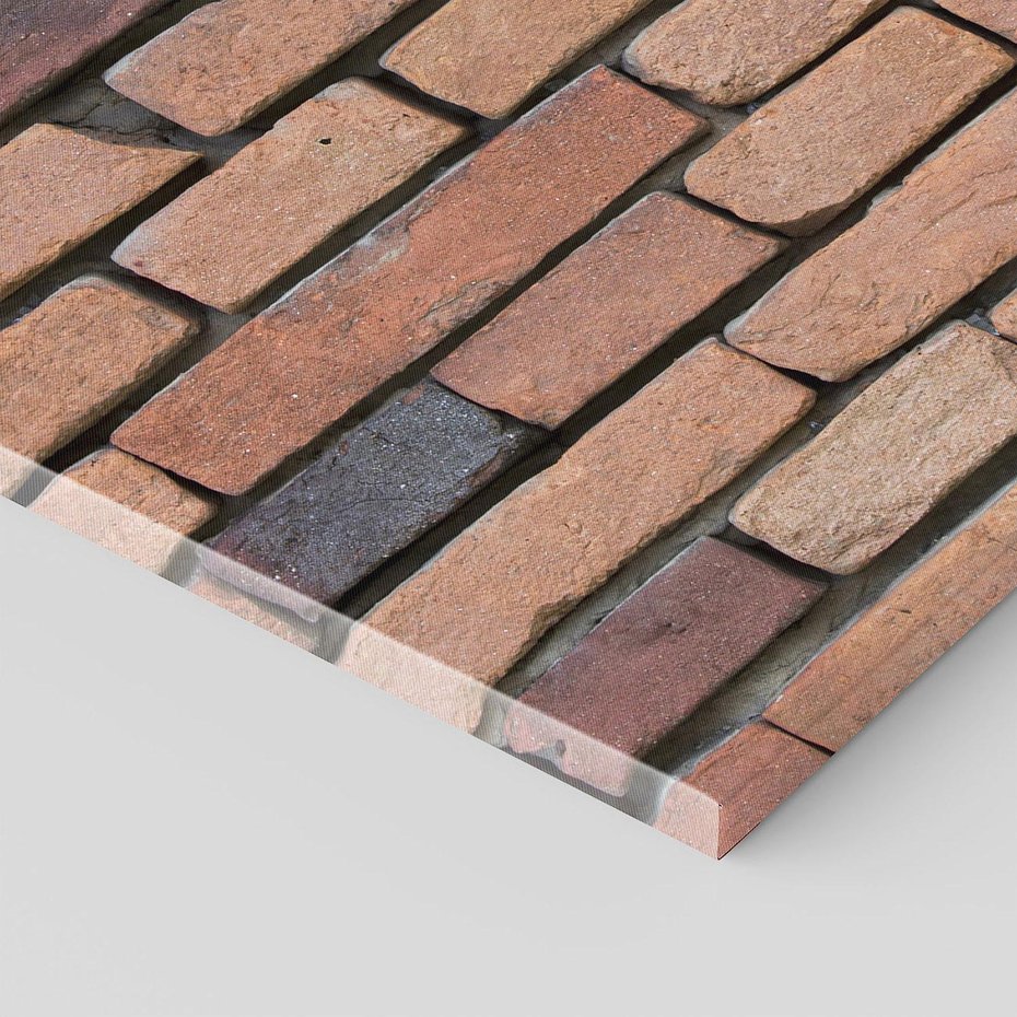 Obraz na płótnie 120x80 - Mur cegieł: industrialny urok - cegły, mur