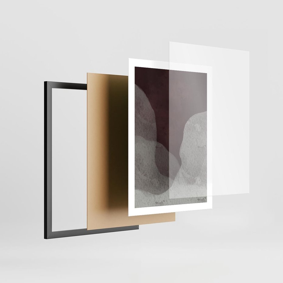 Plakat w ramie 50x70 - Zaklęte Zaburzenia - mroczny plakat, nowoczesne wnętrza - rama czarna