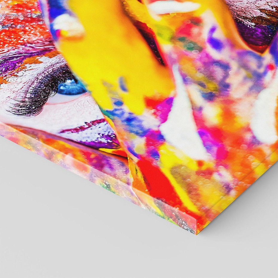 Obraz na płótnie 60x60 - Abstrakcyjna Magia Ciała - Bodypainting - abstrakcja, bodypainting