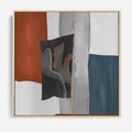 Obraz w ramie 80x80 - Nowoczesna geometria - nowoczesny, geometryczny - rama drewno