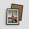 Plakat w ramie 30x40 - Paryski Szczyt - Paryż, wieża - rama czarna