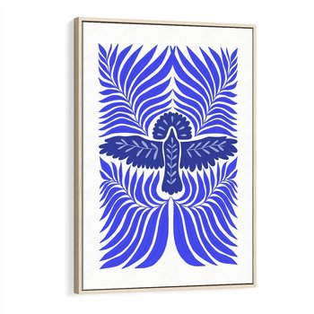 Obraz w ramie 50x70 - Etniczne Rekwizyty - etniczne roślinne wzory, granat - rama drewno