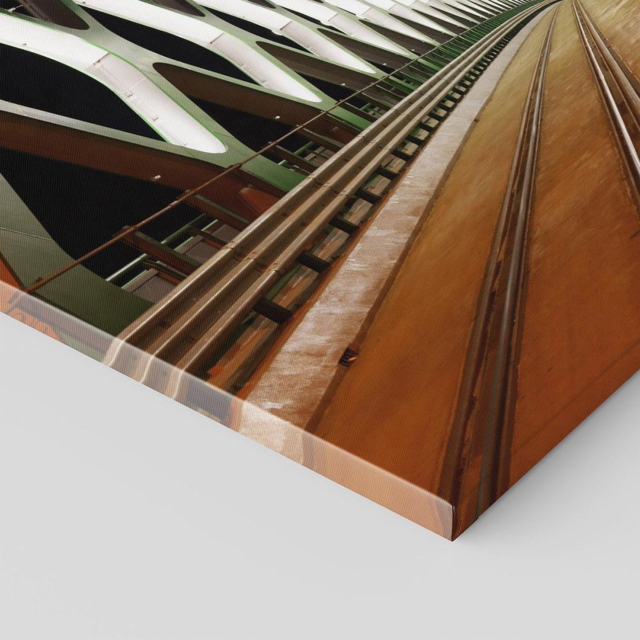 Obraz na płótnie 120x80 - Most kolejowy w nocy - most, kolej