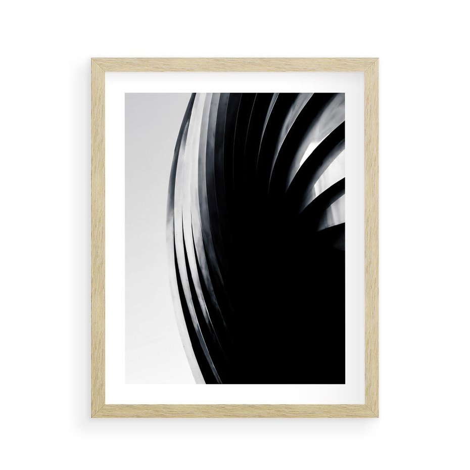 Plakat w ramie 40x50 - Awangarda w Kontraście - architektura, nowoczesne formy - rama drewno