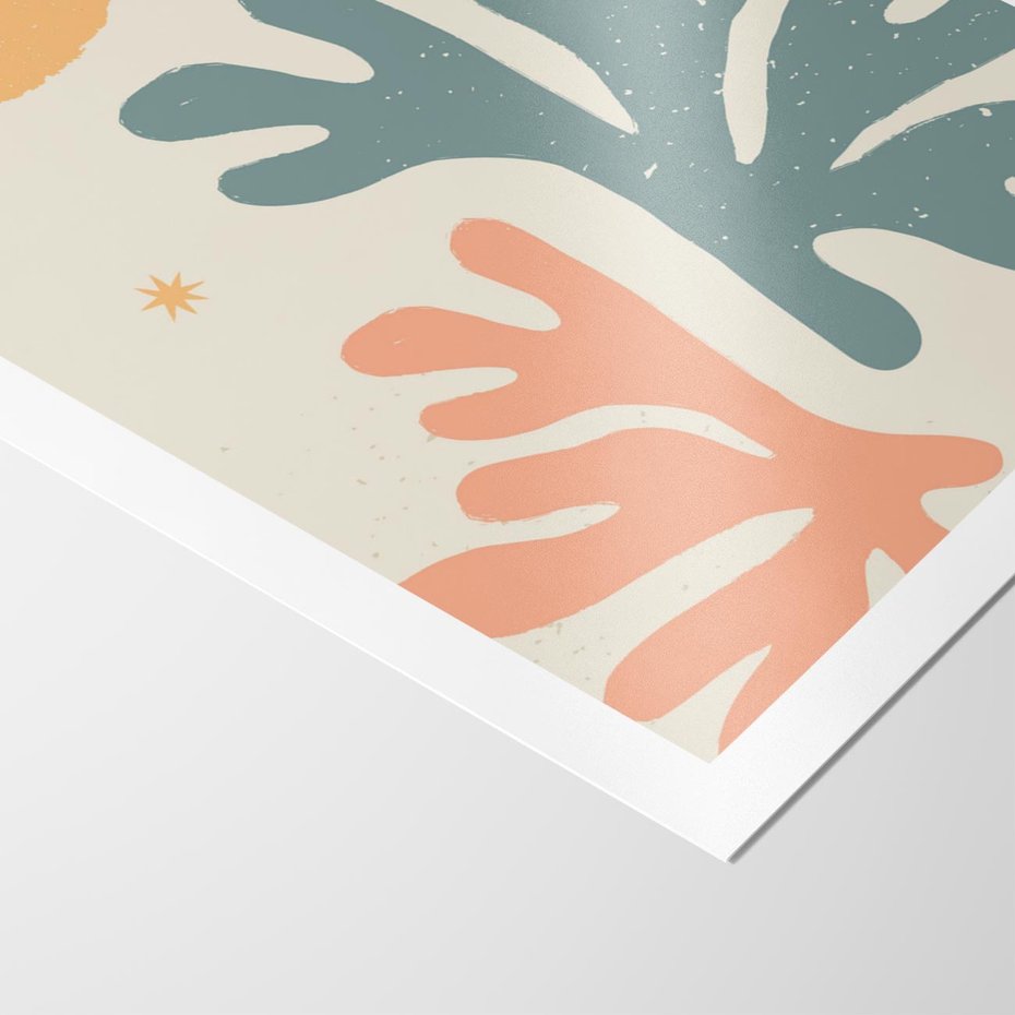 Plakat bez ramy 21x30 - Inspirująca Równowaga - boho formy, kształty