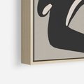 Obraz w ramie 70x100 - Konturujące Struktury - skandynawska sztuka, królik - rama drewno