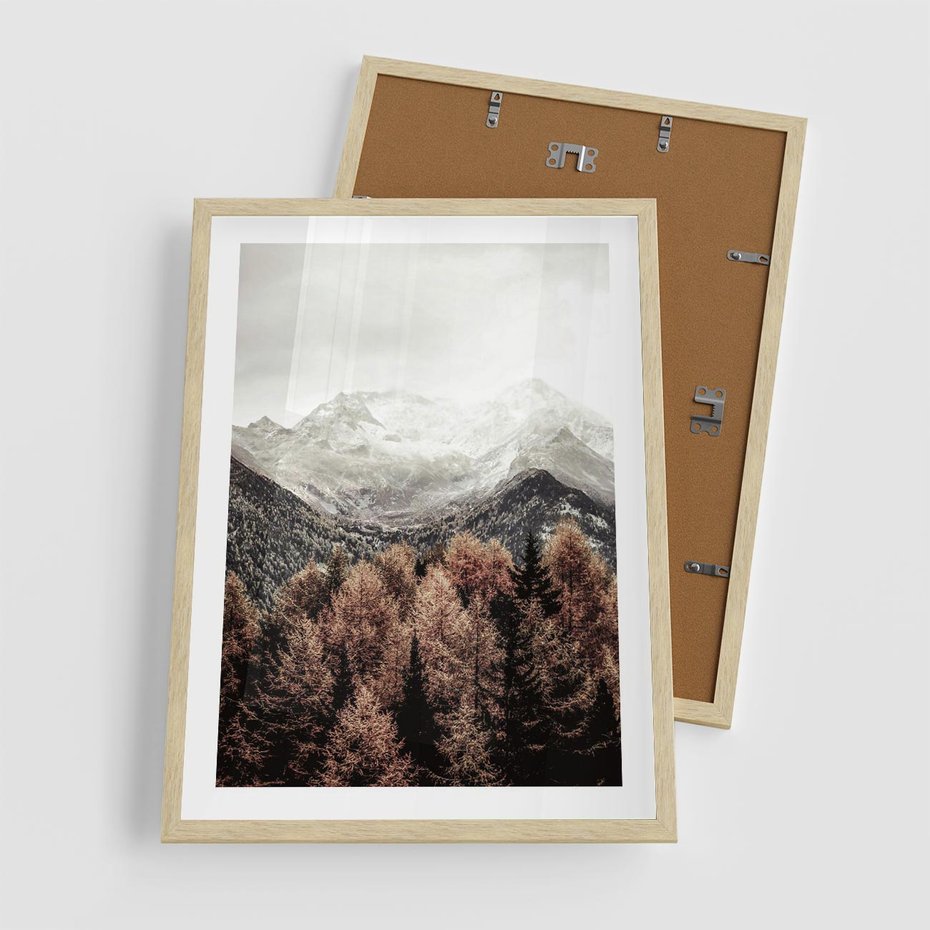 Plakat w ramie 50x70 - Jesienna Przyroda - góry, jesień - rama drewno