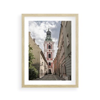 Plakat w ramie 30x40 - Magia perspektywy uliczki - uliczka, perspektywa - rama drewno