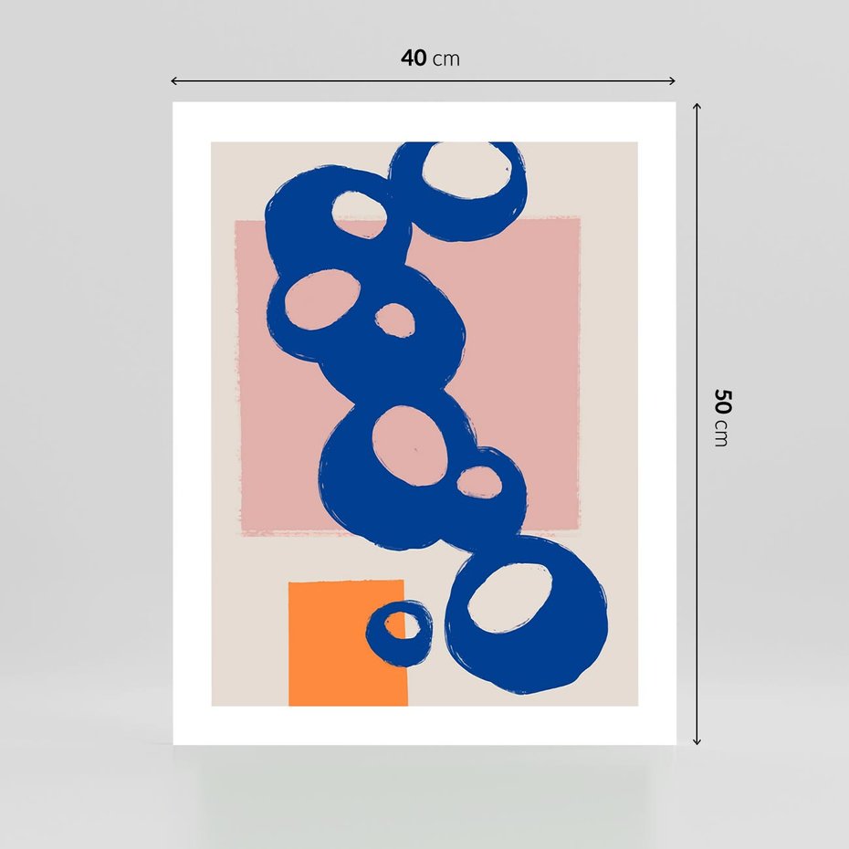 Plakat bez ramy 40x50 - Migocące Plamiste Echa - abstrakcja, nowoczesny plakat