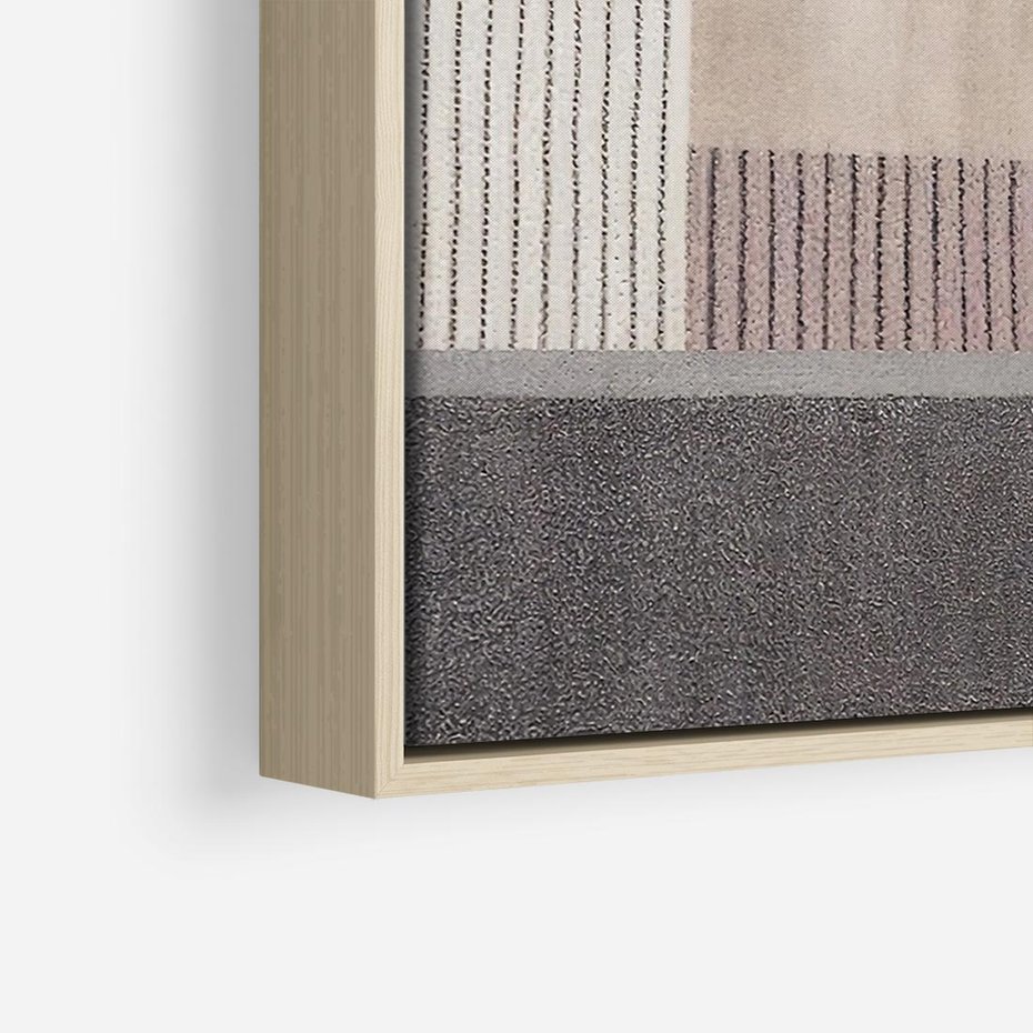 Obraz w ramie 100x70 - Harmonia skradzionych odcieni - symetryczne, geometryczne pasy - rama drewno