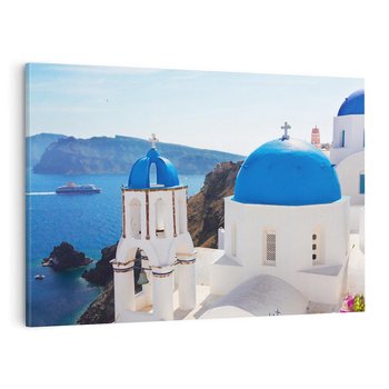 Obraz na płótnie 70x50 - Perspektywa na Santorini - Santorini, perspektywa