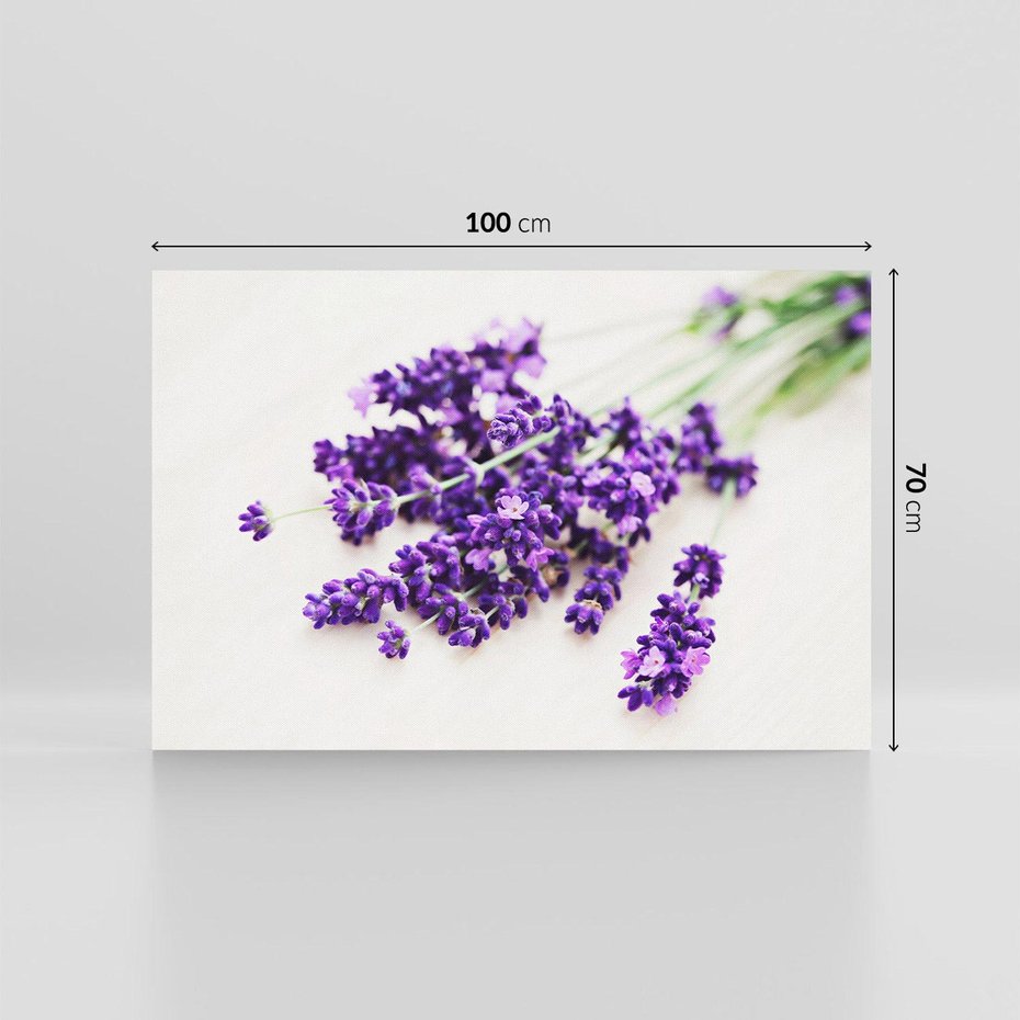 Obraz na płótnie 100x70 - Urok lawendowych kwiatów - lawenda, kwiaty